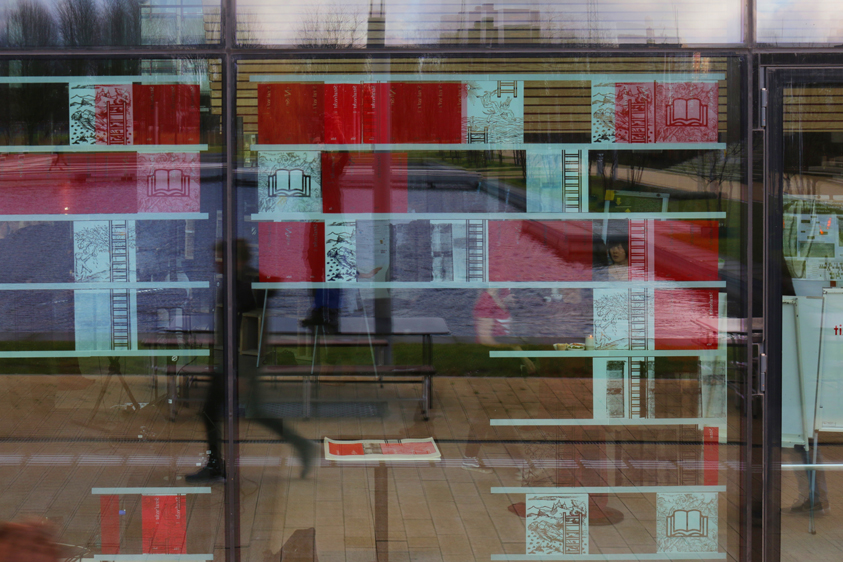 Stefan Hoffmann EUR window printing site specific art