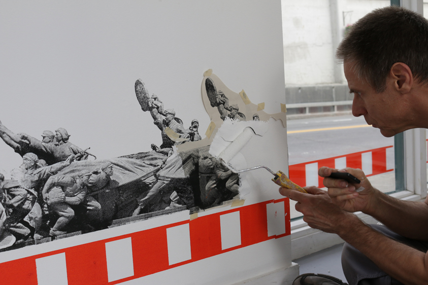 Stefan Hoffmann , Engramme, Une fois pour toutes, vertical screen printing